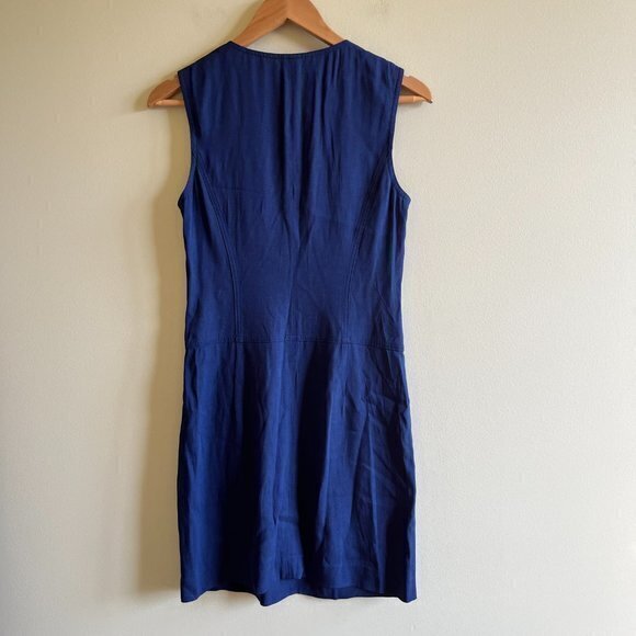 Theory Adalize Habitat Notch V Neck Pockets Shift Dress Size 2 Sleeveles… - Picture 11 of 11